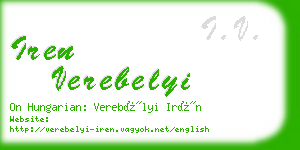 iren verebelyi business card